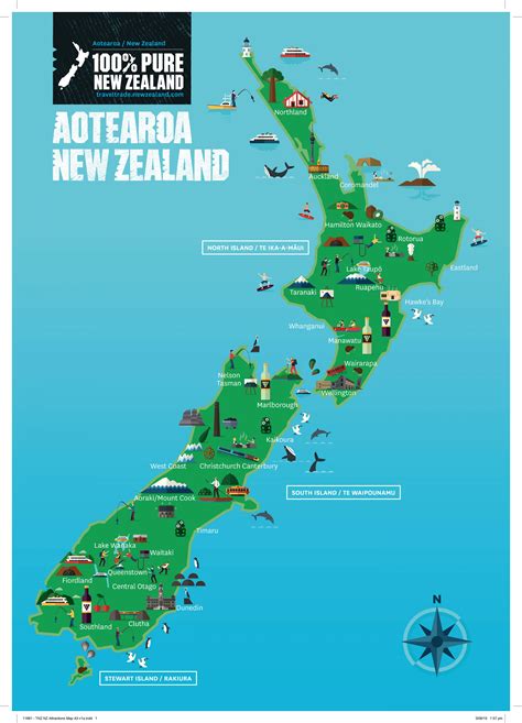 new zealand tourist attractions map.